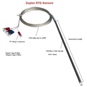 <span class=keywords><strong>Sensor</strong></span> suhu RTD Premium Pt100 desain dupleks kualitas tinggi produsen OEM menyediakan instrumen suhu yang sangat baik - Product Image 5