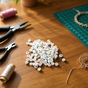 Perline con lettere ILAN 4x7mm circa 17g per la creazione di gioielli - Product Image 3