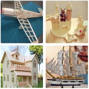 Grandmore - Láminas de <span class=keywords><strong>Madera</strong></span> de <span class=keywords><strong>Balsa</strong></span> Natural sin Acabado para Proyectos de Bricolaje, Manualidades, Construcción de Casas, Aviones, Barcos, 100*300*1.5mm, 1 Año de Garantía - Product Image 3