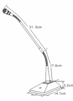 Microphone Col de Cygne Filaire Cardioïde Métallique Haute Sensibilité avec Connecteur XLR, Anti-Bruit, pour Diffusion de Nouvelles, Présentations et Pupitre