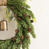 Yeni yüksek kalite noel Bells çelenk keten yay plastik keten dayanıklı su geçirmez el yapımı ev dekorasyonu mezuniyet yeni yıl