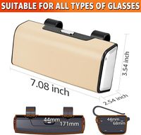 Boîte à lunettes de voiture en cuir multifonction de luxe, étui portable pour lunettes de soleil, étui pour lunettes de conduite, pare-soleil