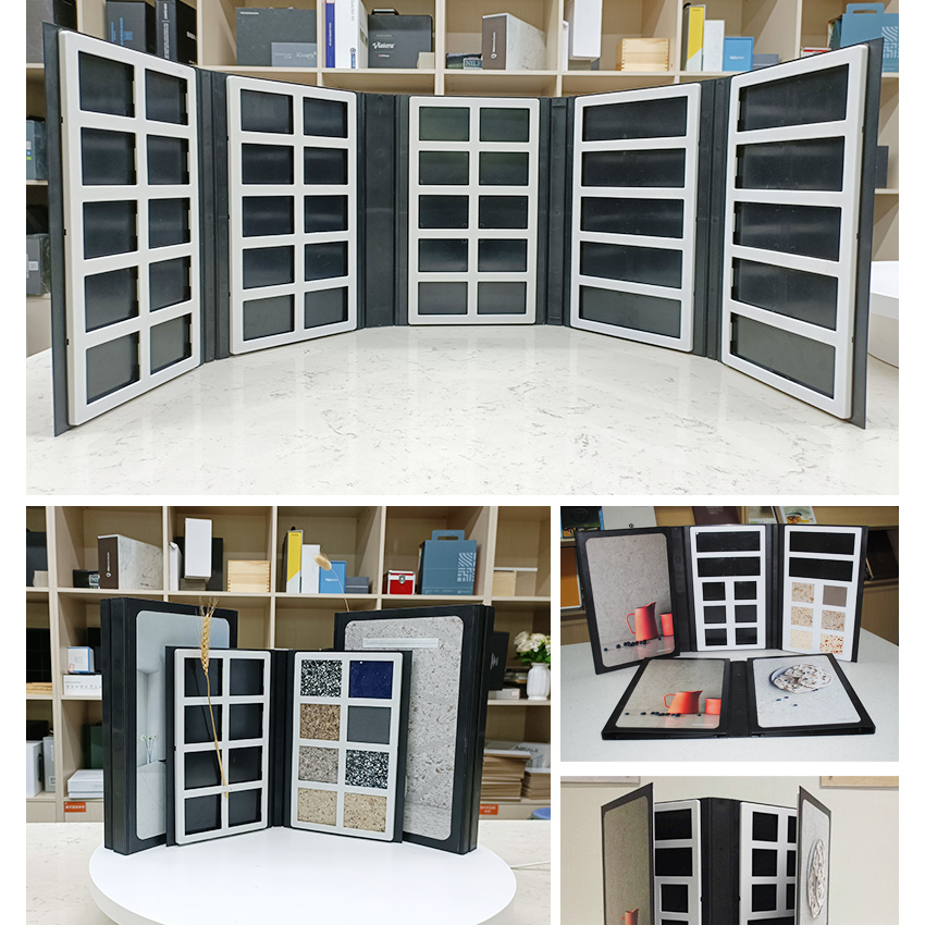 Wholesale Stone Display Custom Capacity Quartz Plastic Specimen Book Cardboard Catalog Granite Folder Marble Tile Sample Books
