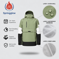 Veste de ski pour homme, veste de ski imperméable, veste de snowboard, veste de neige, anorak, softshell, hiver, fabrication sur mesure OEM, vente en gros