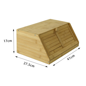 Xingda Bamboo Bread <b>Box</b> Rectangle <b>Stackable</b> Eco Friendly Kitchen <b>Storage</b> - Product Image 5