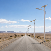 Lampe solaire de rue étanche IP65 à LED 60W 80W 120W avec télécommande pour éclairage routier extérieur