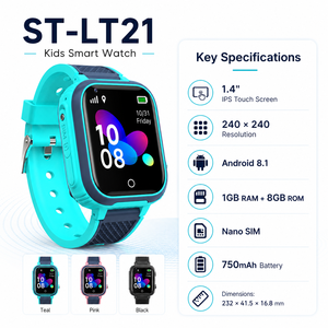 Reloj Inteligente para Niños con Resistencia al Agua IP67, 4G <span class=keywords><strong>LTE</strong></span>, Botón SOS, Correa de Silicona y Alarma, para Distribución Local - Product Image 4