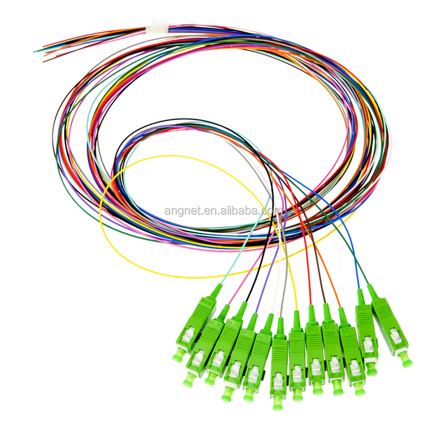 12Core Fiber Optic Pigtail SC LC 0.9mm/3.0mm Single Mode Pigtail Fiber Optic