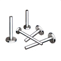 GZN ASTM F136 Titane Labret à filetage interne et Labret sans filetage avec tige à poussoir 14G 16G 18G Bijoux de piercing pour lèvre