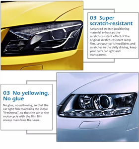 フォトクロミックヘッドライトフィルム車の目の保護のための高品質TPU自動車ステッカーヘッドライトティントフィルム - Product Image 5