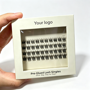 <span class=keywords><strong>Pestañas</strong></span> Postizas Personalizadas, Autoadhesivas, Reutilizables, Libres de Crueldad Animal, de Pelo Sintético, Naturales, sin Necesidad de <span class=keywords><strong>Pegamento</strong></span>, en Racimo, Color Beige - Product Image 6