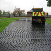 Tapis de protection de sol en PEHD pour chantier industriel ZSPE, dalles de pavage temporaires en plastique PE pour zones boueuses
