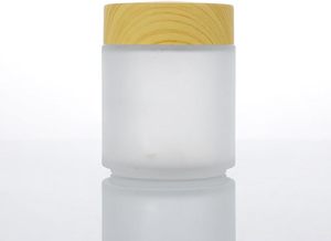 Tarro de Plástico PET Transparente/Ámbar Esmerilado Natural de Lujo al por Mayor de 150g/250g para Mantequilla Corporal y Crema para Ojos con Tapa de Bambú - Product Image 3