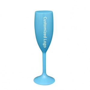 Custom Personalized logo Wholesale Blue Multi-color Plastic champagne Glass 6 oz champagne Glass <b>Gift</b> - Product Image 1