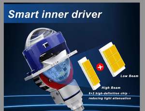 Raych 3 pouces Bi LED projecteur lentille 130W 20,000LM pour phare de voiture rénovation 6000K non destructif voiture mise à niveau phare halogène - Product Image 4