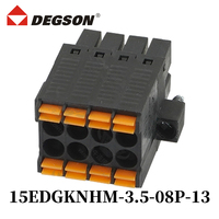 1 unidad DEGSON 15EDGKNHM-3.5-XXP-13/14-00ZH Bloques de terminales PCB enchufables DFMC1.5-STF KF2EDGKSM 3.5mm 2PIN-12PIN 320V 9.5A