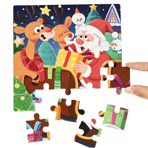 Customizable Christmas Halloween Two-in-One Scene Early Educational Cognition Paper Jigsaw Puzzles Educational Toys for Kids - Product Image 5