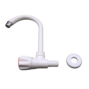 Grifo de Cocina Clásico de Color Blanco, Montado en la Pared, de Plástico, con Manivela Pequeña - Product Image 2