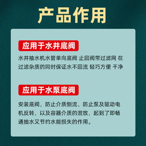 Válvula de Retención de Pozo PPR de 6/1 Pulgadas con Filtro de Bomba de Agua Autocebante de Cobre, Válvula de Pie para Prevención de Reflujo - Product Image 5