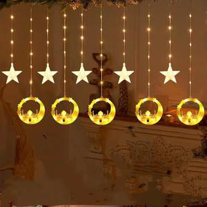 Magasins d'usine 3M peint LED <span class=keywords><strong>guirlande</strong></span> Eid Mubarak lune étoile islamique <span class=keywords><strong>guirlande</strong></span> <span class=keywords><strong>lumineuse</strong></span> pour Ramadan noël mur fenêtre rideau - Product Image 5