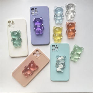Support de téléphone portable Griptok en résine cristalline 3D, motif ours et nuage, coloré et adorable - Product Image 3