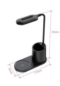 15W três-em-um carregamento sem fio abajur com caneta titular para estudar - Product Image 6