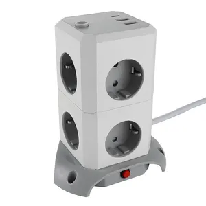 High Quality Custom Safety Universal Travel Adapter Charger Plug Power strip with Extension Cord