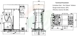 Battery Vacuum Mixer 200 Liters Lithium Battery Slurry Vacuum Planetary Mixer For Production Line