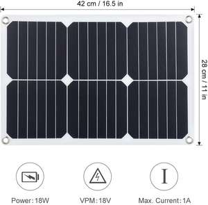 MONO Poly Sunpower 36セル 20W 15W 10W 5W 18V 小型ソーラーパネル 照明システム用 - Product Image 3