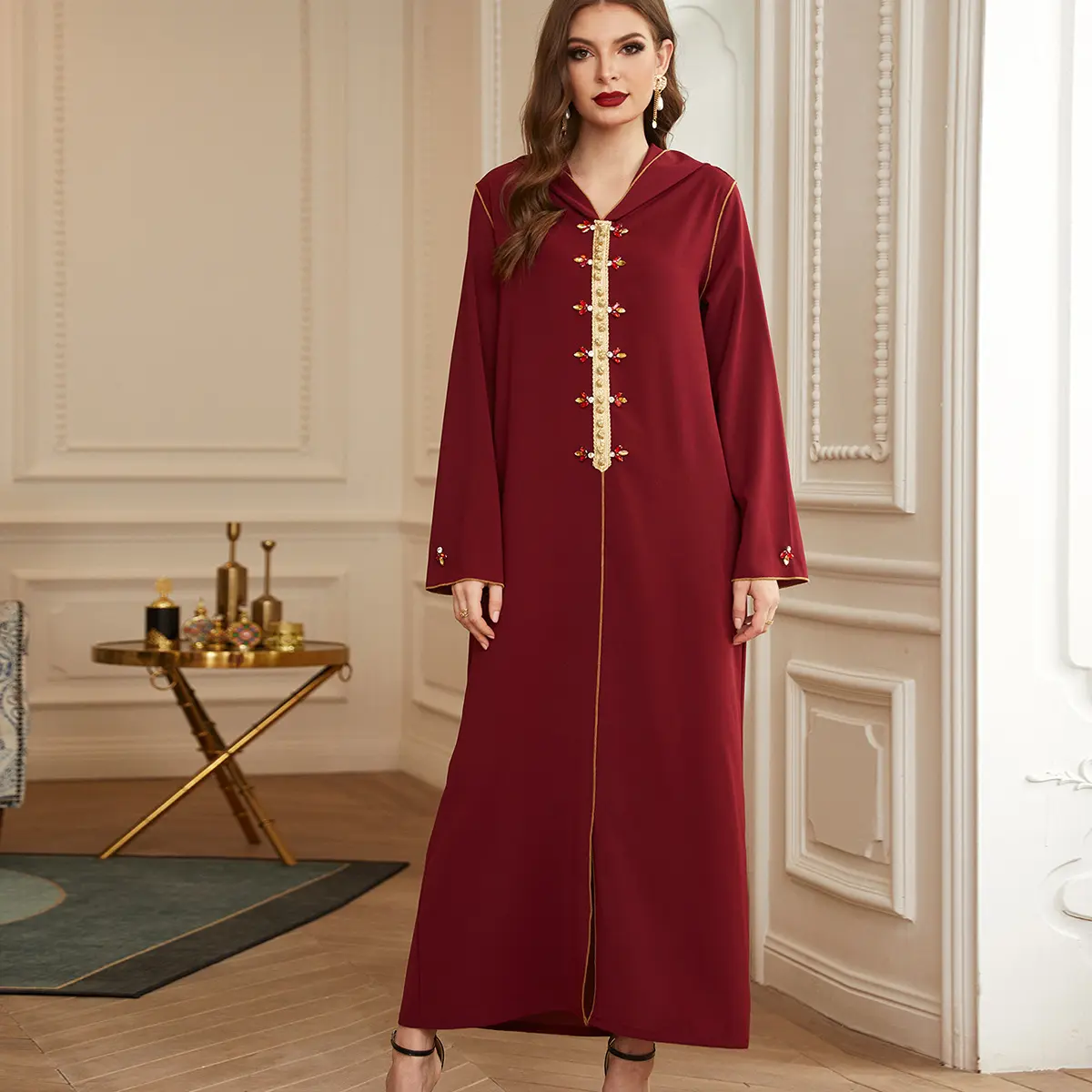 Nieuw Seizoen Hoge Kwaliteit Traditionele Moslim Kleding Vrouwen Dubai Arab Bescheiden Kimono Kaftan Tuniek Geïnspireerd Turkse Abaya Direct