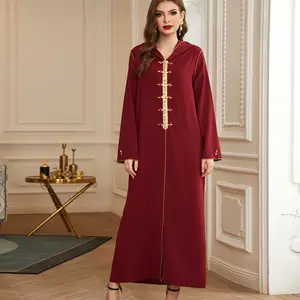 Mùa Mới Chất Lượng Cao Truyền Thống Hồi Giáo Quần Áo Phụ Nữ Dubai Arab khiêm tốn Kimono Kaftan Áo Lấy Cảm Hứng Thổ Nhĩ Kỳ Abaya Trực Tiếp