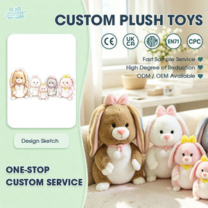 Vente directe d'usine : Peluche lapin confortable en peluche courte avec rembourrage en coton PP pour enfants, compagnon câlin et décoration intérieure - Product Image 1
