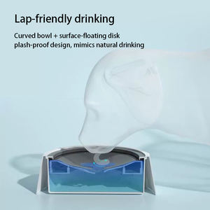 Atacado Fabricante 1L Round Anti-Spill Portátil <span class=keywords><strong>Pet</strong></span> Floating Bowl Anti-Spill Design para Cães Ativos Gatos Feito de Plástico - Product Image 2
