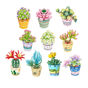 Juego de ramos de flores, minibloques de construcción para niños y niñas de 8 a 12 años, Micro ladrillos, juguetes educativos, juegos de bloques de ramos para niños - Product Image 1