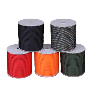 Cuerda paracord de poliéster para acampada y <span class=keywords><strong>escalada</strong></span>, cuerda negra de moda de 4mm y 9 núcleos para exteriores - Product Image 5