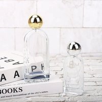 Flacon vide transparent de luxe recyclable à fond épais de haute qualité avec logo personnalisé 30ml 100ml pour parfum et sérum de soin de la peau
