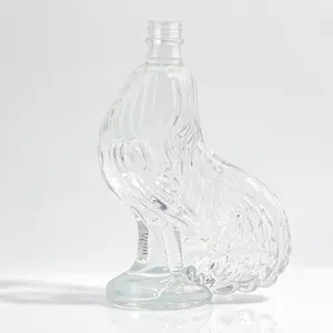 Animal shape big rooster special new shape complex glass bottle