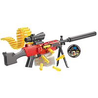 Fusil de sniper en plastique souple QS Wholesale pour jeu de tir, fusil à air comprimé en ABS, balles de sécurité, jouets pour enfants, M249, cadeau amusant pour enfants