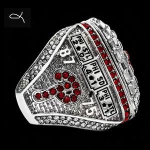 Anillo Conmemorativo del Campeonato del Equipo de Filadelfia <span class=keywords><strong>2022</strong></span>, Anillo de Aleación del Campeonato de la Liga Mayor de Béisbol, Anillo Moderno Chapado en Plata 925 - Product Image 2