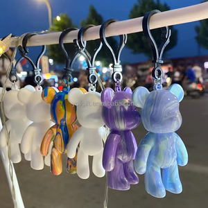 Figurines d'action <span class=keywords><strong>Marvel</strong></span> DIY, porte-clés Ours à grande tête, modèle vierge Ours fluide, pendentif de sac à dos fait maison, pendentif de voiture, figurine - Product Image 6