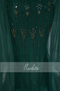 Ruolai baju pesta lengan panjang untuk wanita, gaun malam lengan panjang leher-o, gaun pesta dansa lengan Puff, gaun putri duyung untuk wanita - Product Image 6