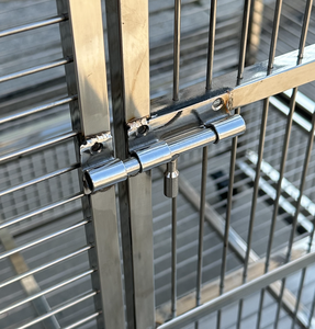 Gabbia per Uccelli di Grandi Dimensioni in Acciaio Inox Reptter per Pappagalli e Piccioni con Chiusura a Scatto, Design Anti-Fuga e Base con Vassoio - Product Image 2