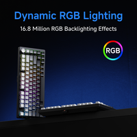 EWEADN DK75 Clavier mécanique 75% Mini clavier de jeu portable à interrupteur bleu mécanique avec LED RGB rétro-éclairé