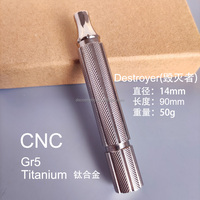 Manche de rasoir de sécurité en titane DISHI CNC adapté au rasoir presque à double tranchant pour le rasage humide des hommes
