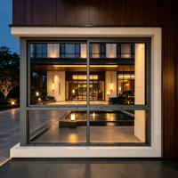 Fenêtre coulissante horizontale en aluminium à économie d'énergie Deioux avec double vitrage pour cuisine et salle de bain, taille personnalisée