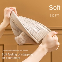Chaussons en coton pour femmes et hommes, hiver, intérieur/extérieur, en peluche, chauds, à semelle épaisse antidérapante, soutien du pied, vente en gros