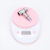 Robinet à bille trois voies 1/4 pouce moderne pour eau froide, robinet de cuisine et salle de bain, interface à connexion rapide, poignée en acier inoxydable 304, facile à utiliser
