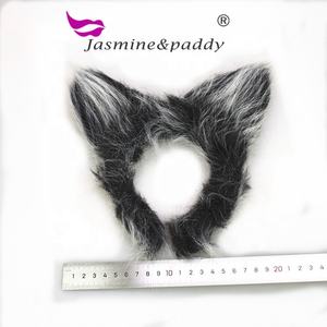 Manwu Usine Mignon Gris <span class=keywords><strong>Loup</strong></span> Chien En Peluche Dessin Animé Gris <span class=keywords><strong>Loup</strong></span> Oreilles Bandeau avec Queue pour Costume Party Props - Product Image 6