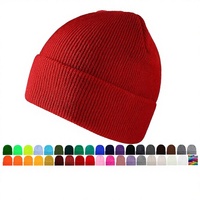 Bonnet d'hiver uni personnalisé de haute qualité en gros, 100 % acrylique, tricoté, chaud, avec logo brodé personnalisé, unisexe, pour la plage et les voyages