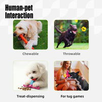 Nunbellpets Jouet interactif pour chien en TPR, assemblable et détachable, pour dissimuler des friandises, résistant aux morsures, jouet à mâcher pour l'entraînement du QI